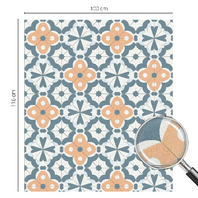 Vitrail autocollant pour fenêtre Fleurs en mosaïque