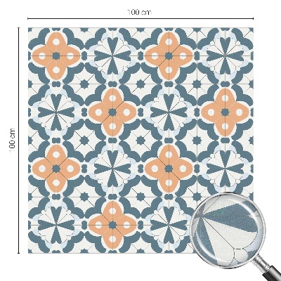 Vitrail autocollant pour fenêtre Fleurs en mosaïque