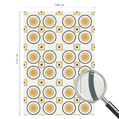 Film fenêtre décoratif occultant vitrail Cercles rétro