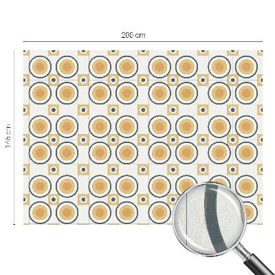 Film fenêtre décoratif occultant vitrail Cercles rétro