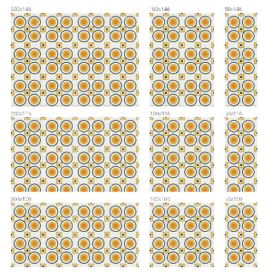 Film fenêtre décoratif occultant vitrail Cercles rétro