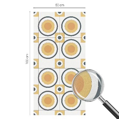 Film fenêtre décoratif occultant vitrail Cercles rétro
