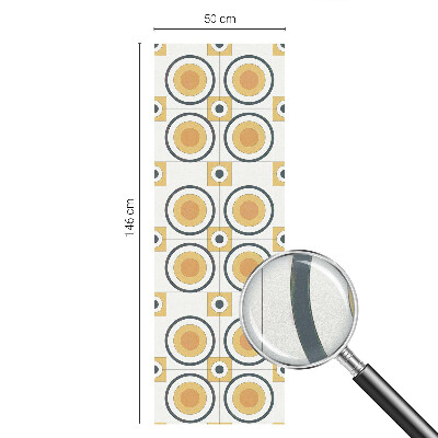 Film fenêtre décoratif occultant vitrail Cercles rétro