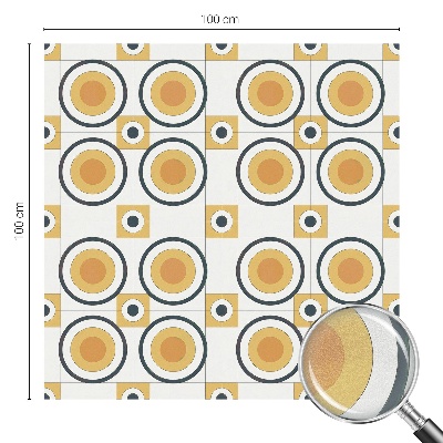 Film fenêtre décoratif occultant vitrail Cercles rétro