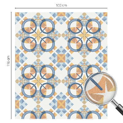 Vitrail autocollant pour fenêtre Motif géométrique