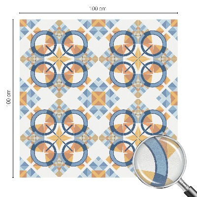 Vitrail autocollant pour fenêtre Motif géométrique