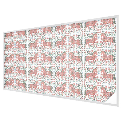 Film fenêtre décoratif occultant vitrail chevaux colorés