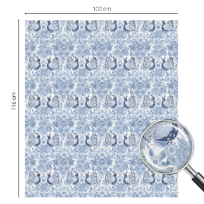 Autocollant pour vitrage oiseau floral