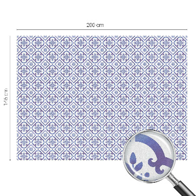 Film occultant fenêtre effet vitrail Carreaux bleus