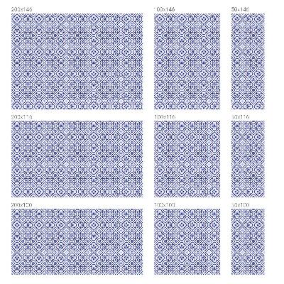 Film occultant fenêtre effet vitrail Carreaux bleus