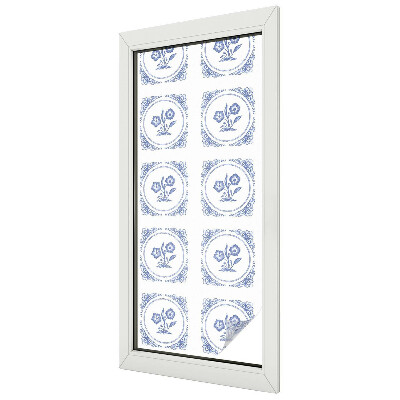 Vitrail autocollant pour fenêtre Fleurs délicates