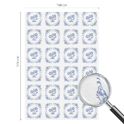 Vitrail autocollant pour fenêtre Fleurs délicates