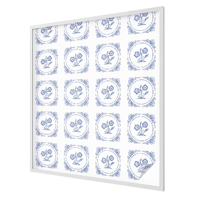 Vitrail autocollant pour fenêtre Fleurs délicates