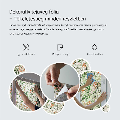 Vitrail autocollant pour fenêtre Fleurs délicates