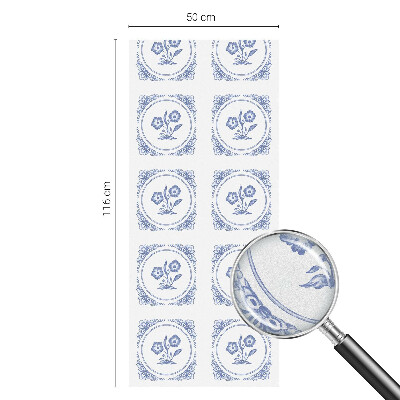 Vitrail autocollant pour fenêtre Fleurs délicates