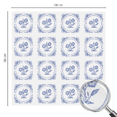 Vitrail autocollant pour fenêtre Fleurs délicates