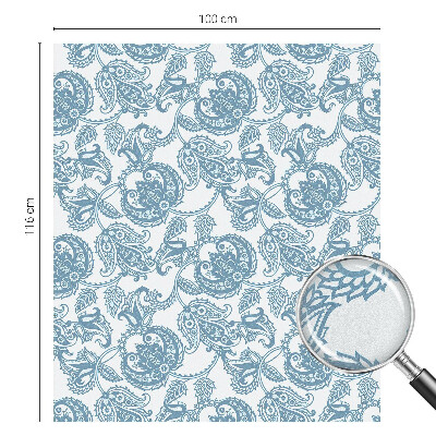 Autocollant pour vitrage ornements bleus