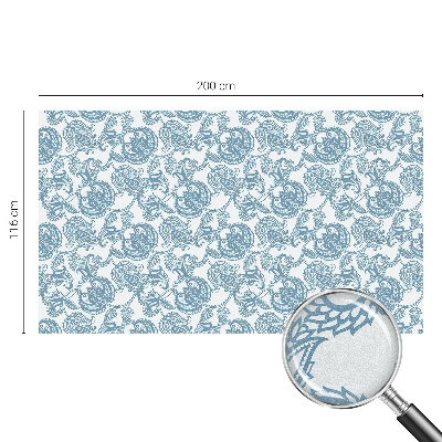 Autocollant pour vitrage ornements bleus