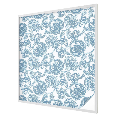 Autocollant pour vitrage ornements bleus