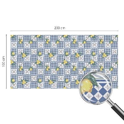 Film occultant fenêtre effet vitrail Motif citron