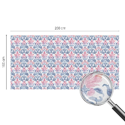 Vitrail autocollant pour fenêtre symétrie florale