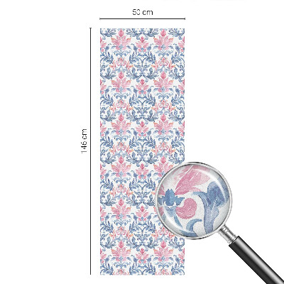 Vitrail autocollant pour fenêtre symétrie florale