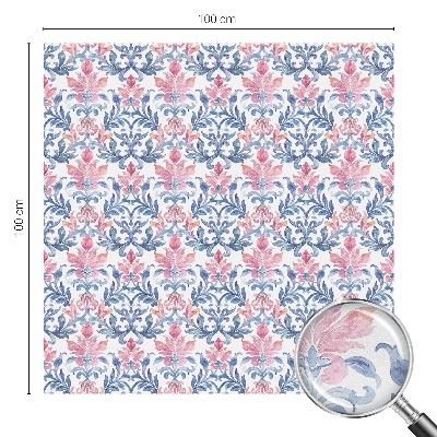 Vitrail autocollant pour fenêtre symétrie florale