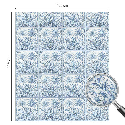 Film occultant fenêtre effet vitrail paysage tropical