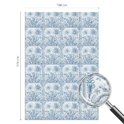 Film occultant fenêtre effet vitrail paysage tropical