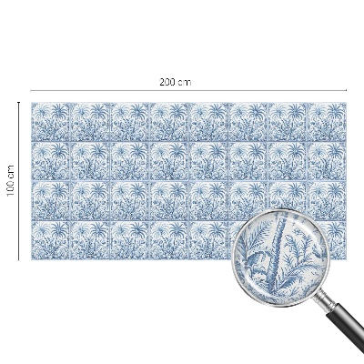 Film occultant fenêtre effet vitrail paysage tropical