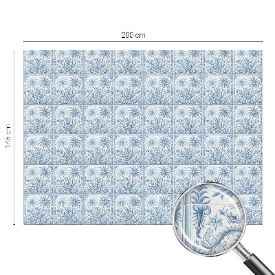 Film occultant fenêtre effet vitrail paysage tropical