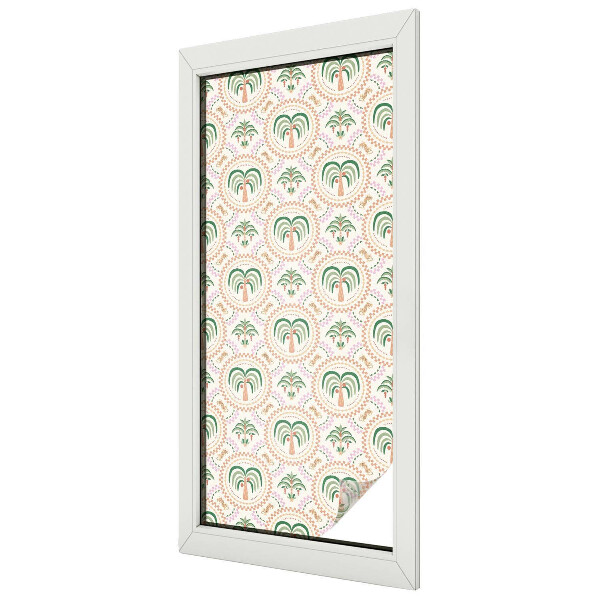 Autocollant pour vitrage palmiers exotiques