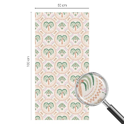 Autocollant pour vitrage palmiers exotiques