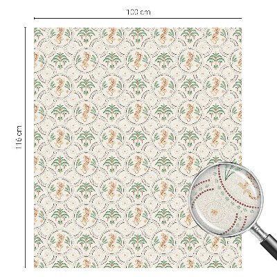 Film fenêtre décoratif occultant vitrail Palm Leopard