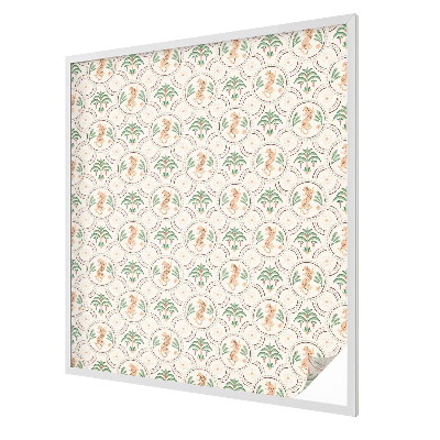 Film fenêtre décoratif occultant vitrail Palm Leopard