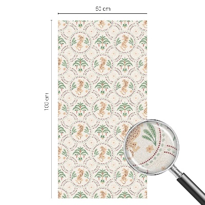 Film fenêtre décoratif occultant vitrail Palm Leopard