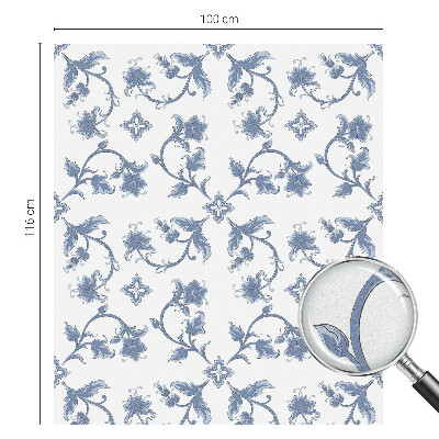 Film fenêtre décoratif occultant vitrail ornement floral