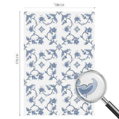 Film fenêtre décoratif occultant vitrail ornement floral