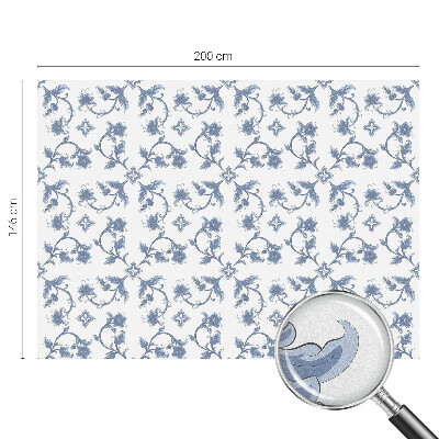 Film fenêtre décoratif occultant vitrail ornement floral