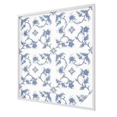 Film fenêtre décoratif occultant vitrail ornement floral