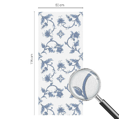 Film fenêtre décoratif occultant vitrail ornement floral