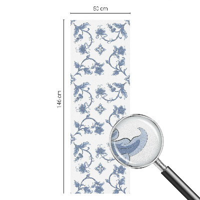 Film fenêtre décoratif occultant vitrail ornement floral