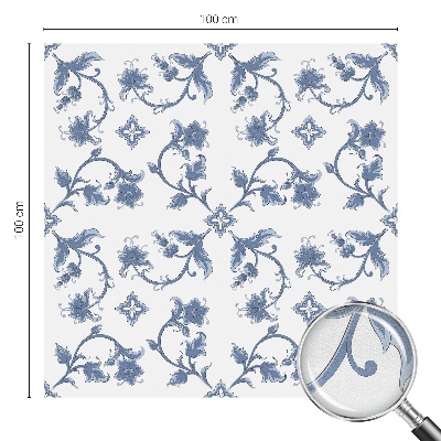 Film fenêtre décoratif occultant vitrail ornement floral