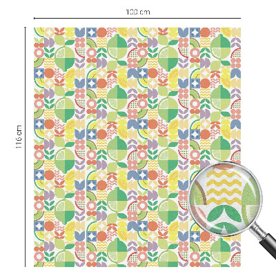 Autocollant pour vitrage fruits colorés