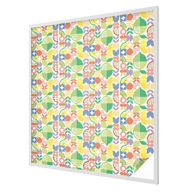 Autocollant pour vitrage fruits colorés