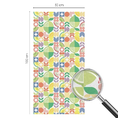 Autocollant pour vitrage fruits colorés