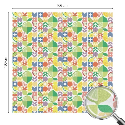 Autocollant pour vitrage fruits colorés