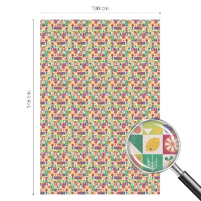 Film occultant fenêtre effet vitrail abstraction colorée