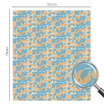 Film occultant fenêtre effet vitrail Agrumes au goût de poisson