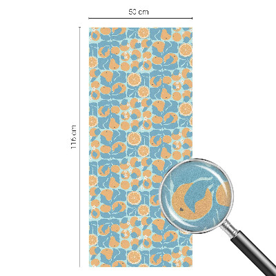 Film occultant fenêtre effet vitrail Agrumes au goût de poisson